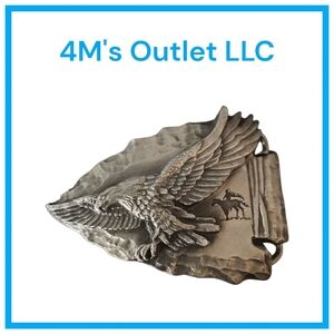 Source Unknown Silver Eagle Belt Buckle